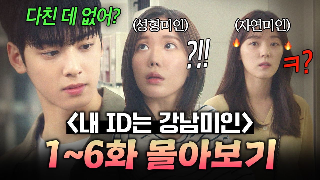 1~6화 몰아보기🎬】눈, 코, 입 고치고 차은우랑 썸타는 성형미인 vs 남자에 美친 과여신의 살벌한 대학 생활..ㄷㄷ｜내 아이디는  강남미인｜JTBC 180727 방송 외 | 네이트 TV