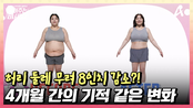40인치에서 32인치로...! 무려 8인치가 감소했다?! 4개월 간의 기적 같은 변화, 눈바디 상태 공개!